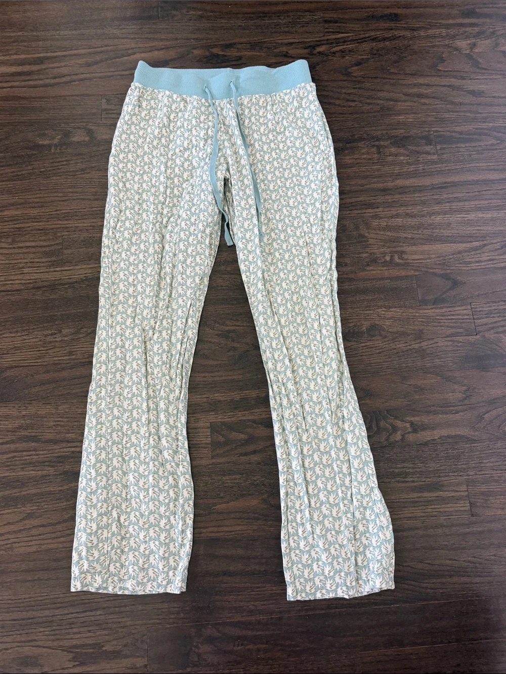 Gilligan & O'Malley Light Blue Printed Pajama Pants